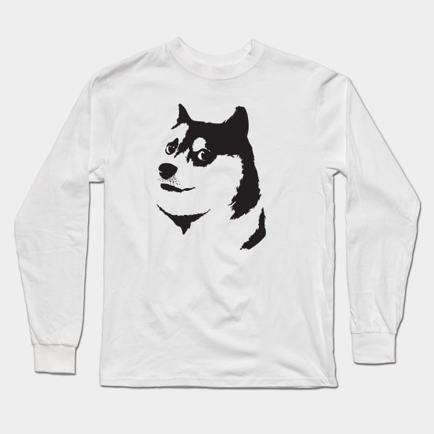 Doge - Official Monochrome Designed Apparel Long Sleeve T-Shirt by Sonoran Design and Custom Apparel